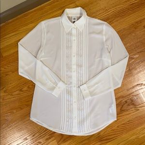 Cabi Sheet White Playwright Blouse S